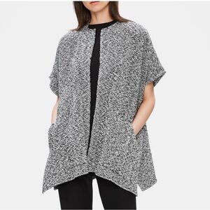 Eileen Fisher Black and White poncho